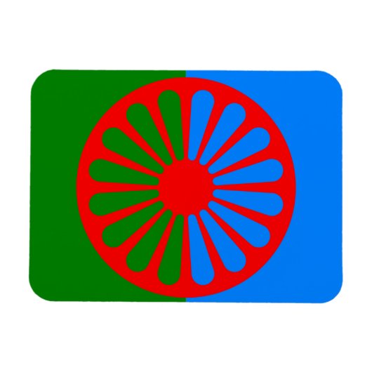 Offizielle Romany flag Magnet (Horizontal)