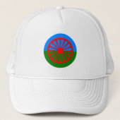 Offizielle Romany Sinti und Roma Flag Trucker Hat Truckerkappe (Vorderseite)