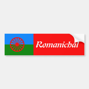 Offizielle Romany-Sinti und Romaflagge Autoaufkleber