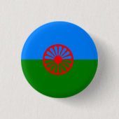 Offizielle Romany-Sinti und Romaflagge Button (Vorderseite)