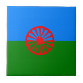 Offizielle Romany-Sinti und Romaflagge Fliese (Vorderseite)