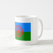 Offizielle Romany-Sinti und Romaflagge Kaffeetasse (VorderseiteRechts)