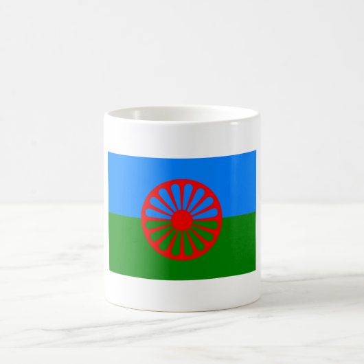 Offizielle Romany-Sinti und Romaflagge Kaffeetasse (Mittel)