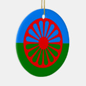 Offizielle Romany-Sinti und Romaflagge Keramik Ornament (Rechts)