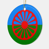 Offizielle Romany-Sinti und Romaflagge Keramik Ornament (Links)