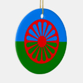 Offizielle Romany-Sinti und Romaflagge Keramik Ornament (Rechts)
