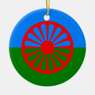 Offizielle Romany-Sinti und Romaflagge Keramik Ornament