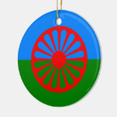Offizielle Romany-Sinti und Romaflagge Keramik Ornament (Links)