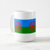 Offizielle Römische Sinti und Roma-Flagge Kaffeezu Kaffeetasse (Vorderseite Links)