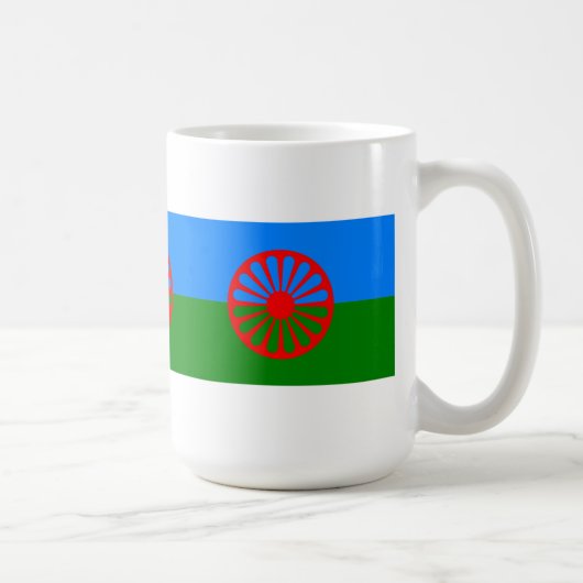 Offizielle Römische Sinti und Roma-Flagge Kaffeezu Kaffeetasse (Rechts)