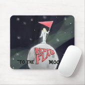 Offizielle rote Fahne auf dem Mond Mousepad! Mousepad (Mit Mouse)