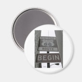 Offizielle Route 66 Anfangszeichen Magnet (Vorderseite/Rückseite)