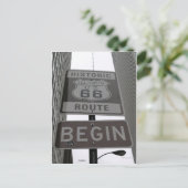 Offizielle Route 66 Anfangszeichen Postkarte (Stehend Vorderseite)