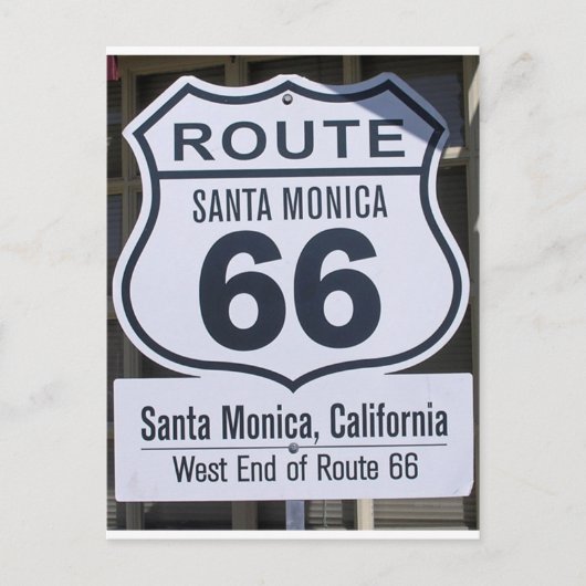 Offizielle Route 66 Endzeichen Santa monica Postkarte (Vorderseite)