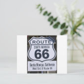 Offizielle Route 66 Endzeichen Santa monica Postkarte (Stehend Vorderseite)