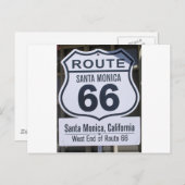 Offizielle Route 66 Endzeichen Santa monica Postkarte (Vorne/Hinten)