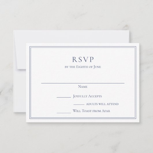 Offizielle RSVP-Karte der Marine mit Grenze Einladung (Vorderseite)