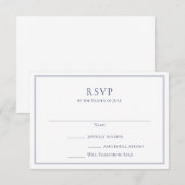 Offizielle RSVP-Karte der Marine mit Grenze Einladung (Vorne/Hinten)