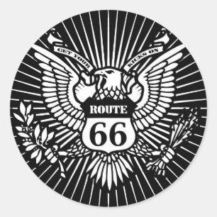Offizielle Rt. 66 Runder Aufkleber