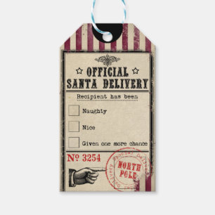 Offizielle Sankt-Lieferungs-frecher oder Nizza Geschenkanhänger