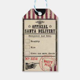 Offizielle Santa Delivery Naughty oder Nice Gift T Geschenkanhänger