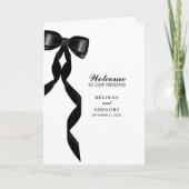 Offizielle schwarze Bow Ribbon-Hochzeitserie Programm (Vorderseite)