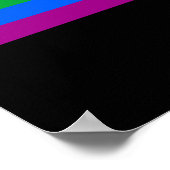 OFFIZIELLE SCHWULE PRIDE-FLAGGE POSTER (Ecke)