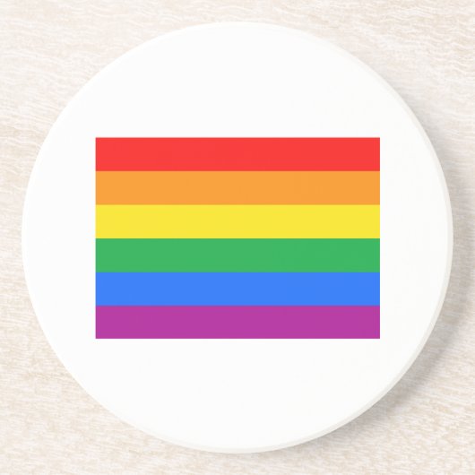 OFFIZIELLE SCHWULE PRIDE-FLAGGE SANDSTEIN UNTERSETZER (Vorne)