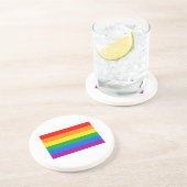OFFIZIELLE SCHWULE PRIDE-FLAGGE SANDSTEIN UNTERSETZER (Seite)