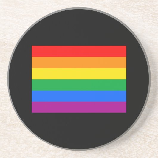 OFFIZIELLE SCHWULE PRIDE-FLAGGE SANDSTEIN UNTERSETZER (Vorne)