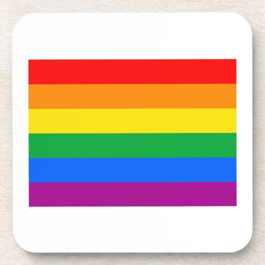 OFFIZIELLE SCHWULE PRIDE-FLAGGE UNTERSETZER (Vorderseite)