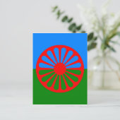 Offizielle Sinti und Roma-Flagge Postkarte (Stehend Vorderseite)