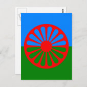Offizielle Sinti und Roma-Flagge Postkarte (Vorne/Hinten)