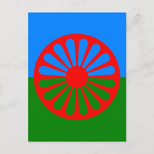 Offizielle Sinti und Roma-Flagge Postkarte (Vorderseite)