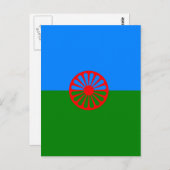 Offizielle Sinti und Roma-Flagge Postkarte (Vorne/Hinten)
