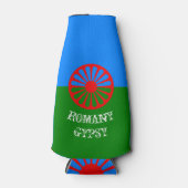 Offizielle Sinti und Roma-Flaggenmarkierungsflasch Flaschenkühler (Vorderseite)
