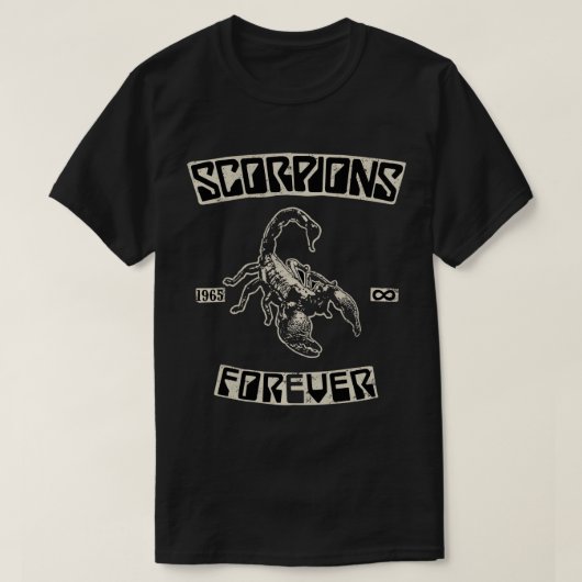 Offizielle Skorpione für immer Seit 1965 Schwarzer T-Shirt (Design vorne)