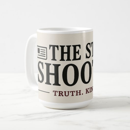 Offizielle Strait Shooter Nachrichten Kaffeetasse (Vorderseite Links)