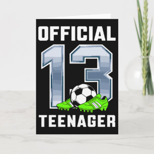 Offizielle Teenager 13. Geburtstagsfeier Fußball T Karte