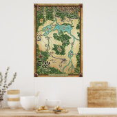 Offizielle Thana Pel Map (Legende des Winterking) Poster (Küche)