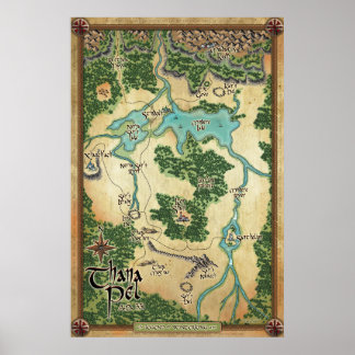 Offizielle Thana Pel Map (Legende des Winterking) Poster