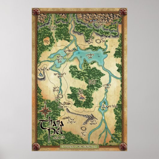 Offizielle Thana Pel Map (Legende des Winterking) Poster (Vorne)