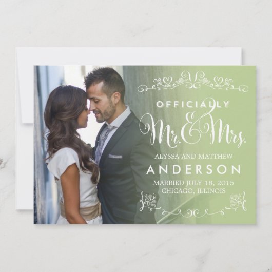 Offizielle Titel Hochzeitsankündigung - Alter Einladung (Vorderseite)