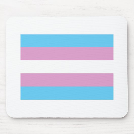 OFFIZIELLE TRANSGENDER-PRAID-FLAGGE MOUSEPAD (Vorne)