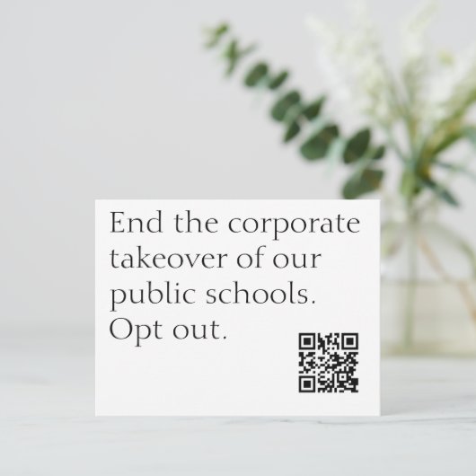 Offizielle United Opt Out Postkarten (Stehend Vorderseite)