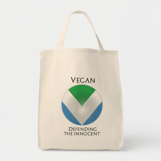 OFFIZIELLE VEGANE FLAGGE: Schild des Verteidigers Tragetasche (Vorne)