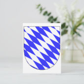 Offizielle Wappen Bayern Symbol Deutschland Postkarte (Stehend Vorderseite)