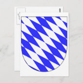 Offizielle Wappen Bayern Symbol Deutschland Postkarte (Vorne/Hinten)