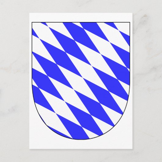 Offizielle Wappen Bayern Symbol Deutschland Postkarte (Vorderseite)