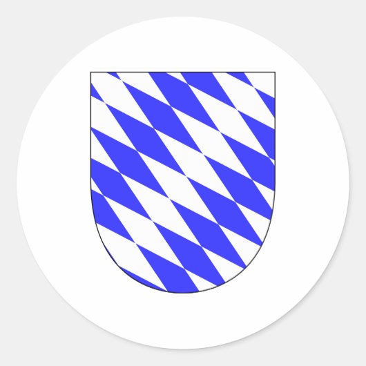 Offizielle Wappen Bayern Symbol Deutschland Runder Aufkleber (Vorderseite)